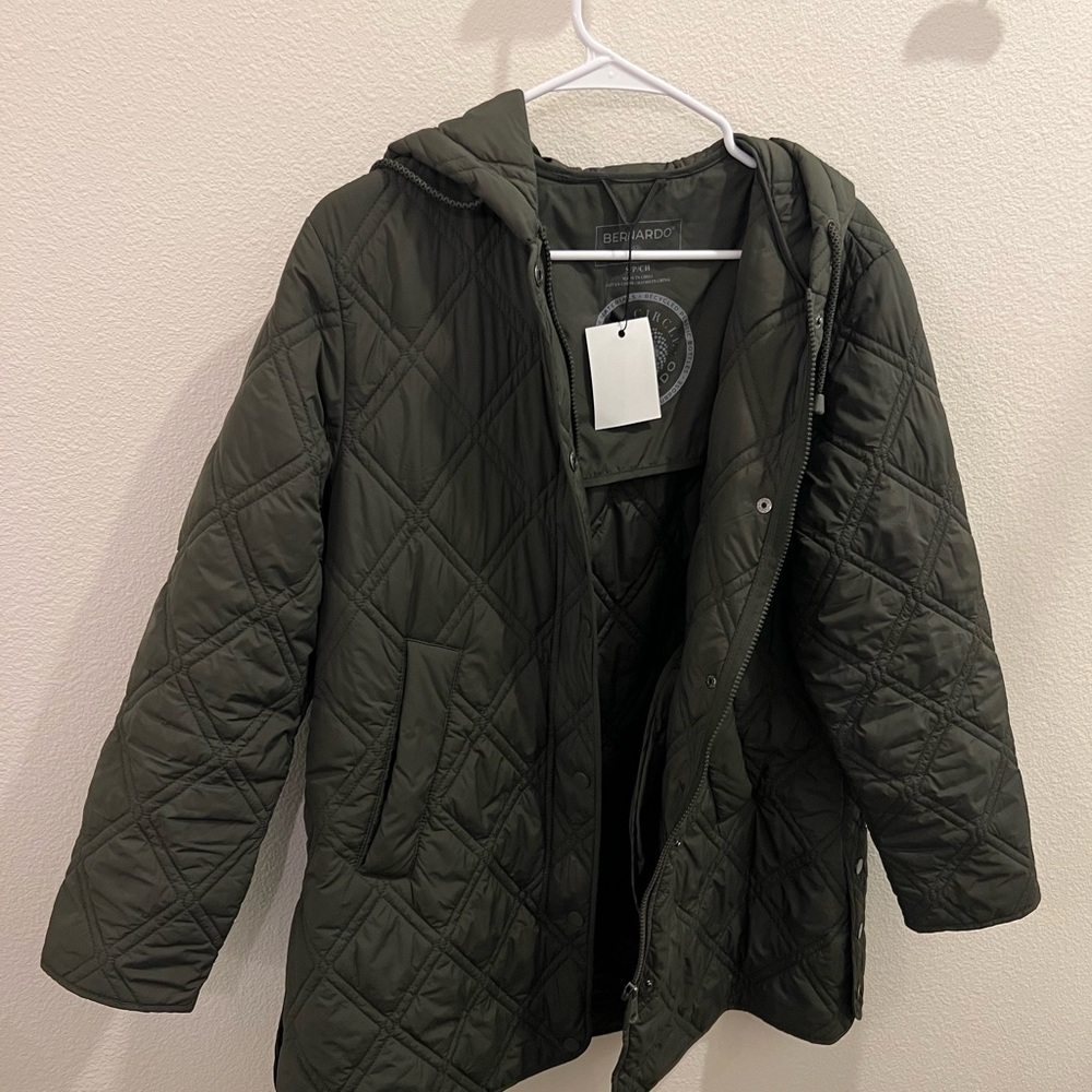 Bernardo Quilted Jacket in Sage